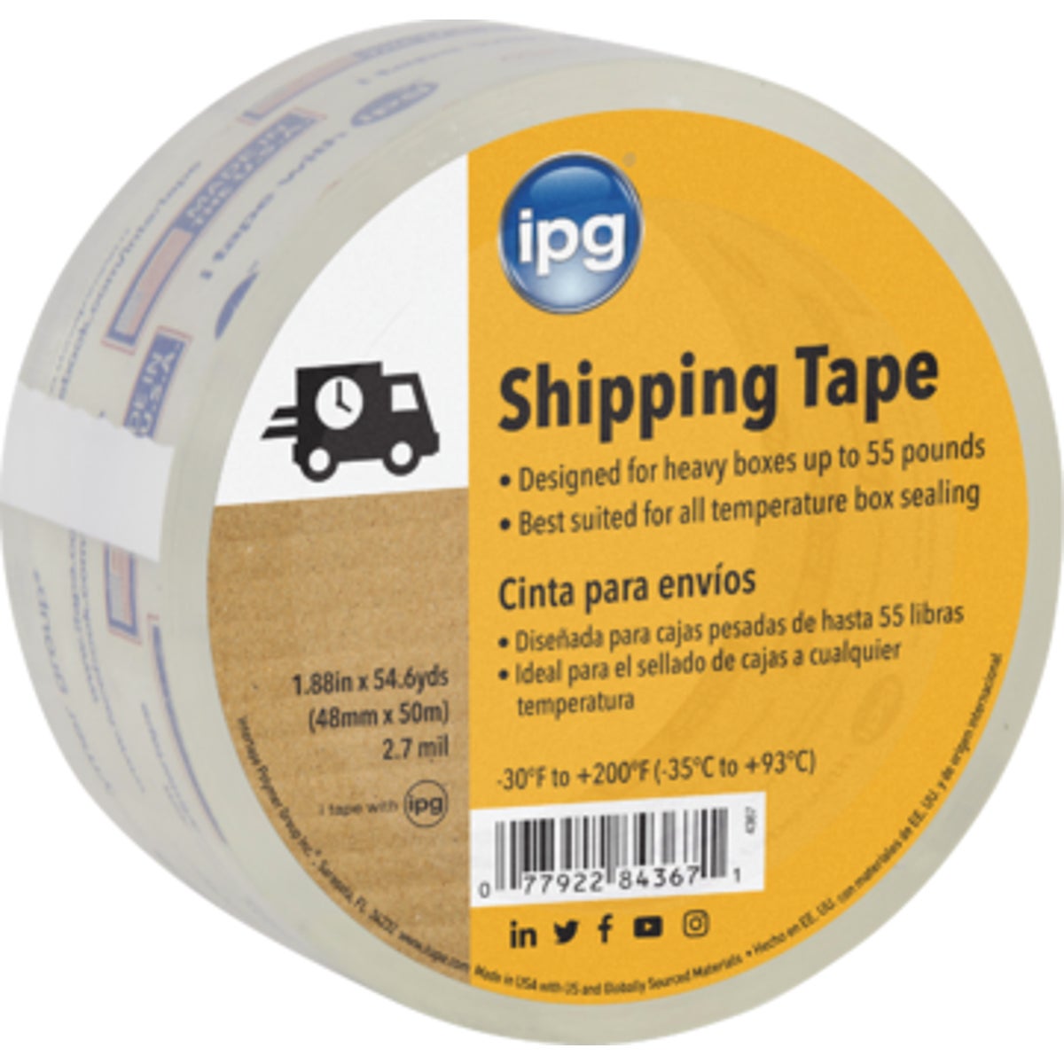 IPG 1.88 In. x 54.6 Yd. Clear Sealing Tape