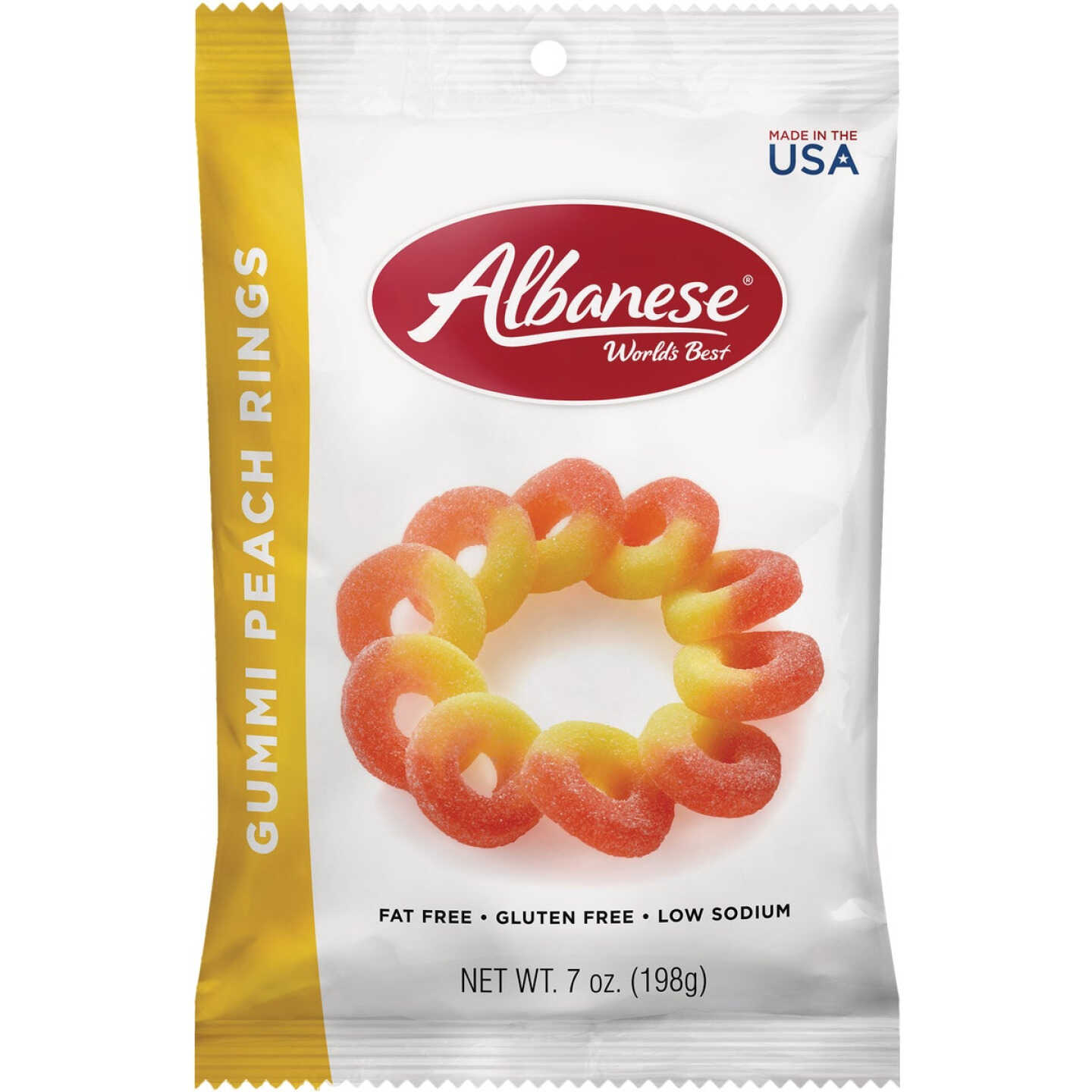 Albanese 7 Oz. Gummi Peach Rings Image 1