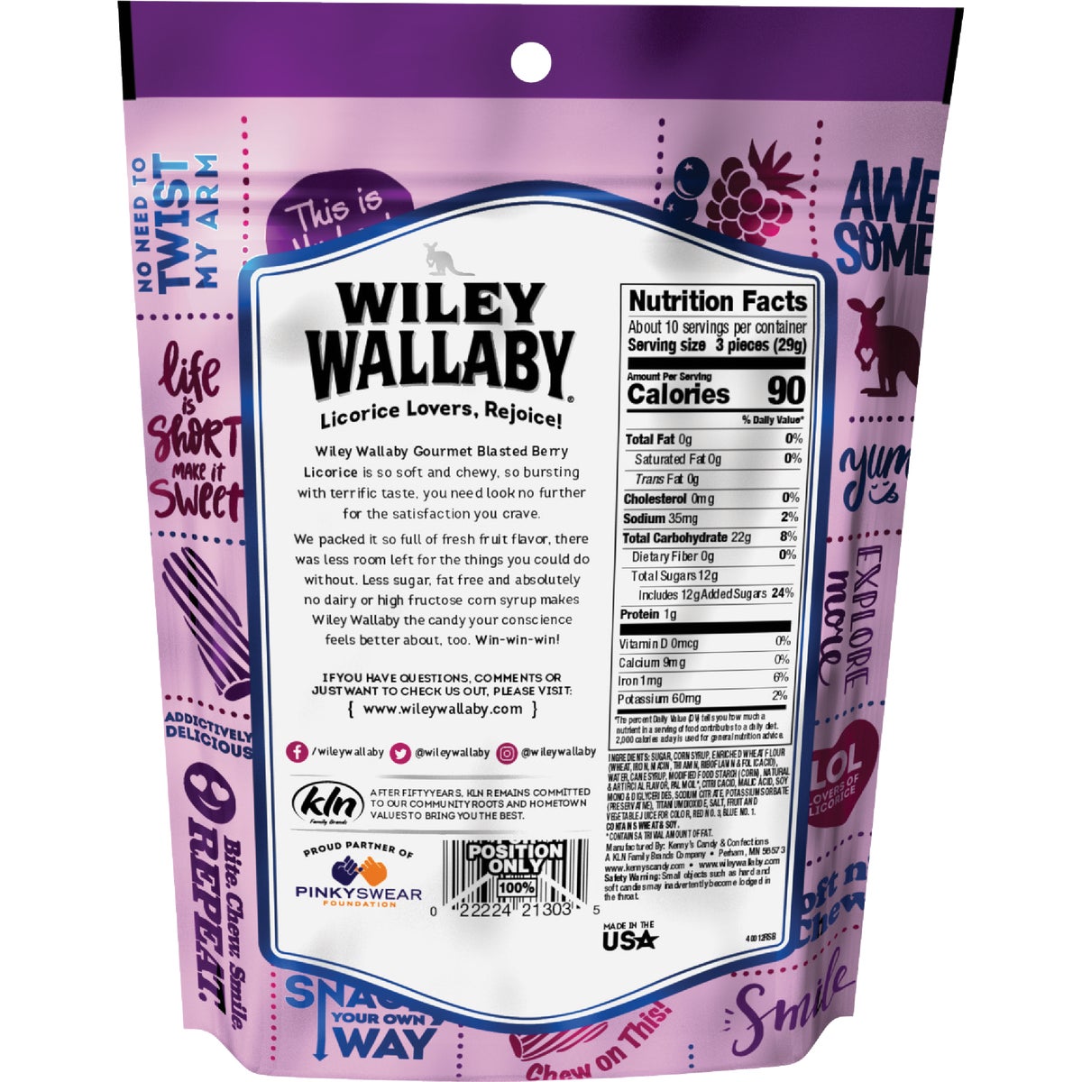Wiley Wallaby Blasted Berry Licorice 10 Oz. Candy Image 2