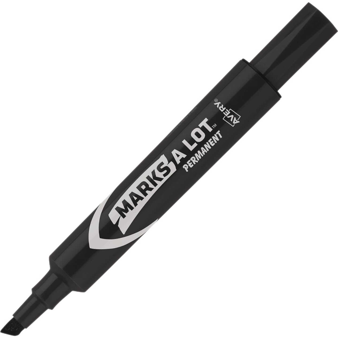 Marks-A-Lot Black Regular Chisel Tip Permanent Marker (2-Pack) Image 2
