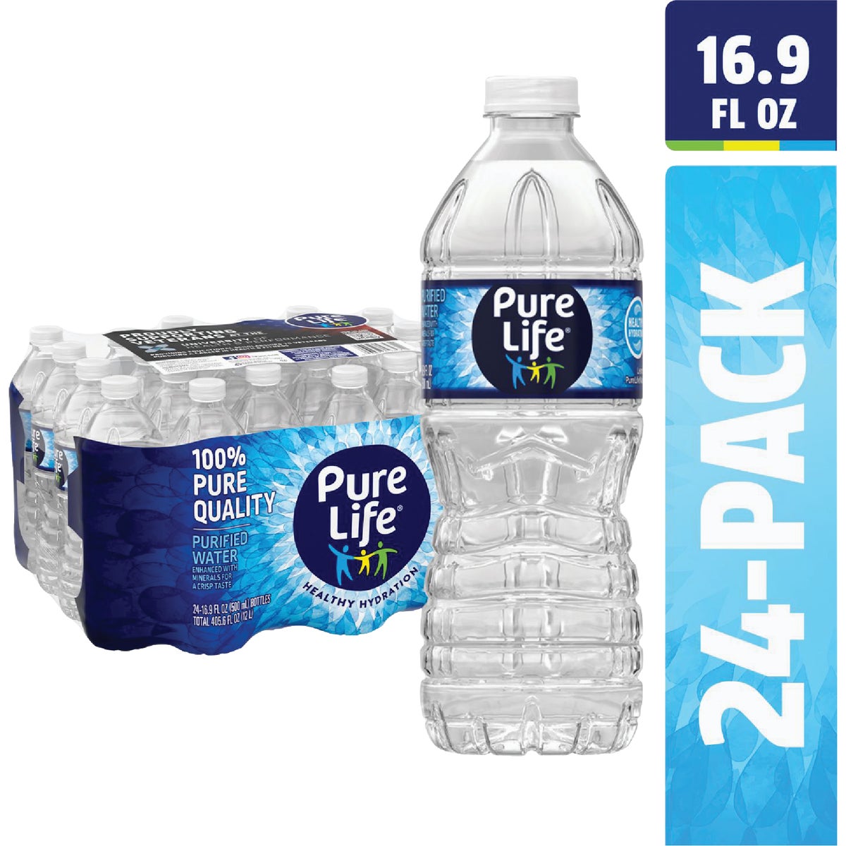 Pure Life 0.5 Liter Bottled Purified Water (24-Pack) Image 2
