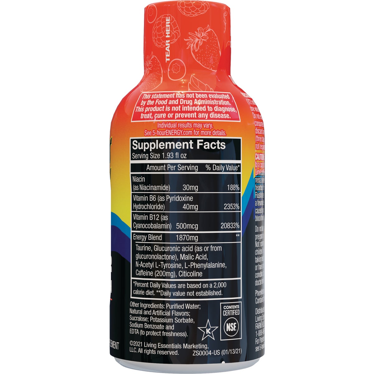 5-hour ENERGY Shot, Regular Strength, Berry, 1.93 oz Image 3