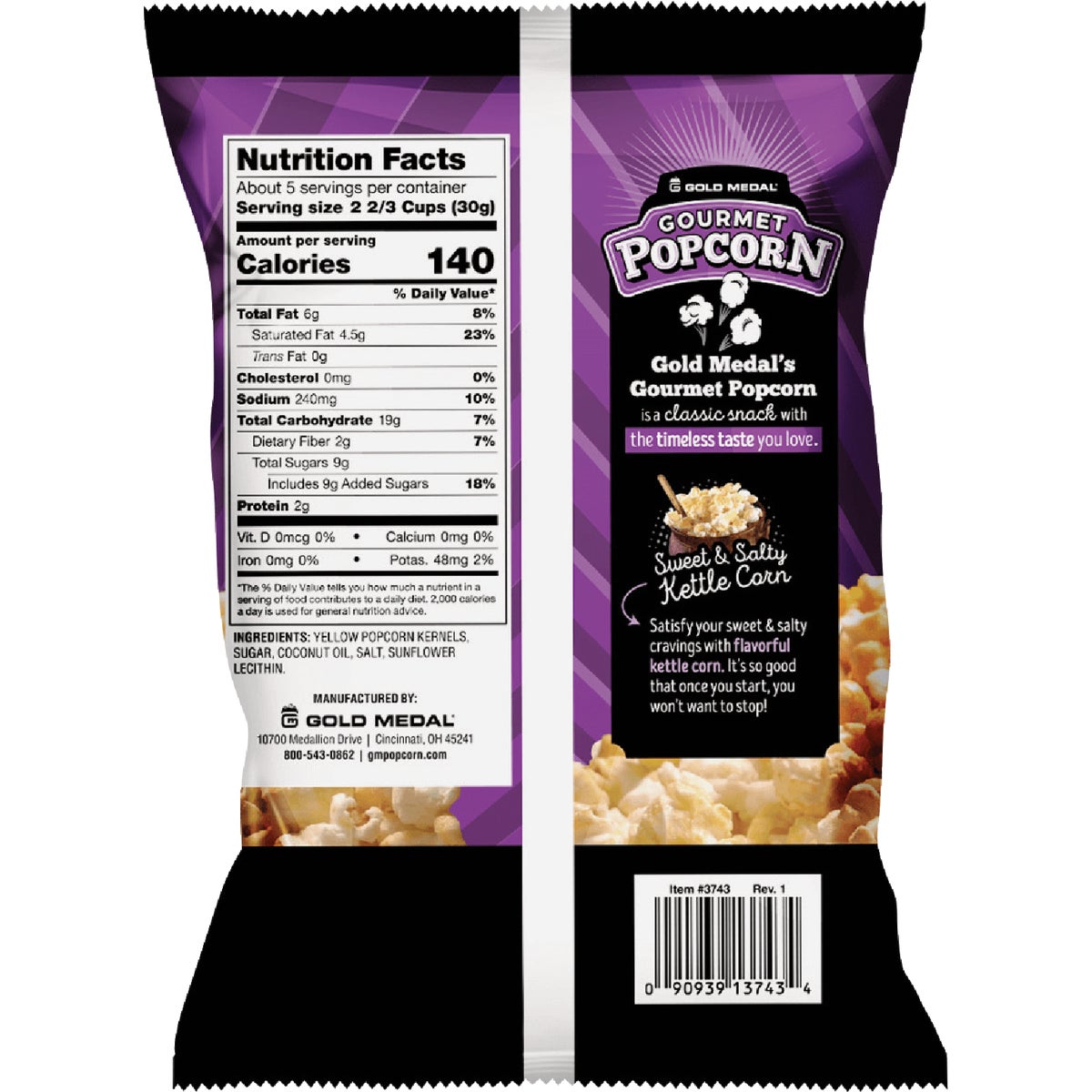 Gold Medal Gourmet 5.5 Oz. Sweet & Salty Kettle Corn Image 3