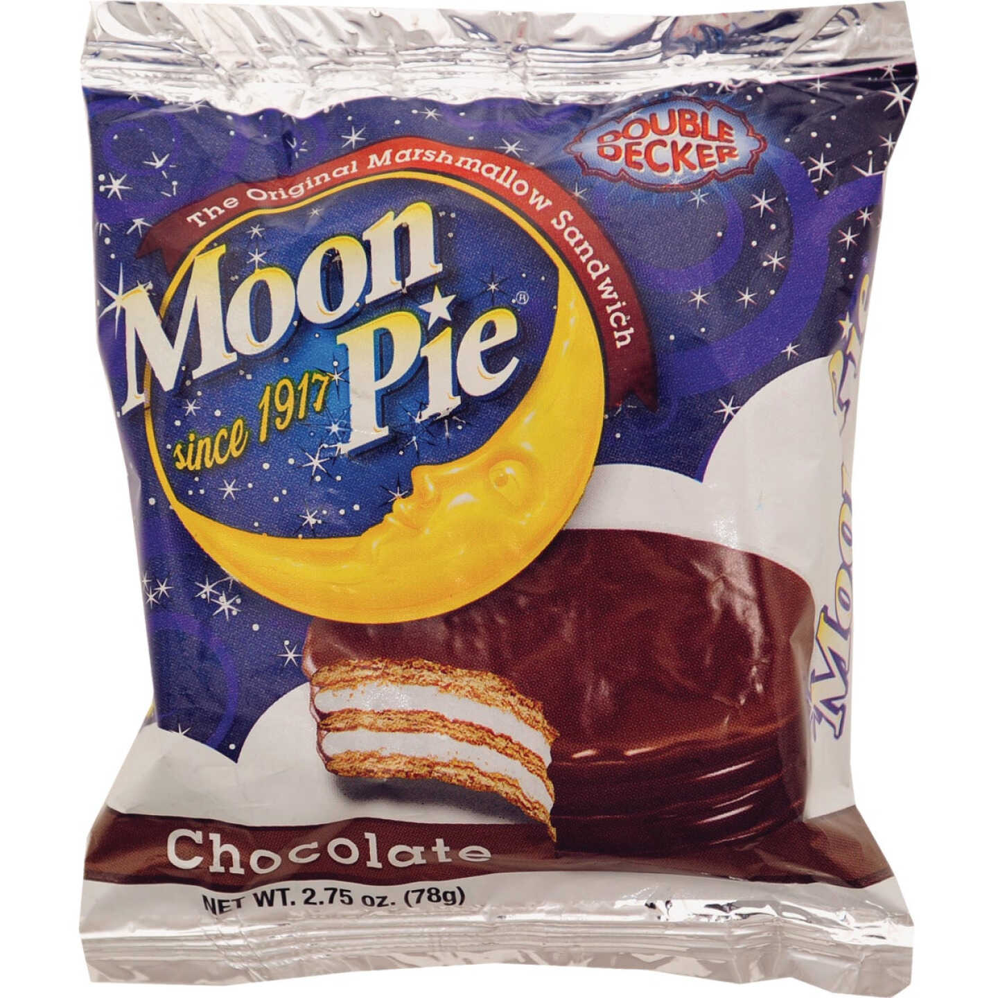 Double Decker Chocolate 2.75 Oz. Moon Pie Marshmallow Sandwich Cake Image 1