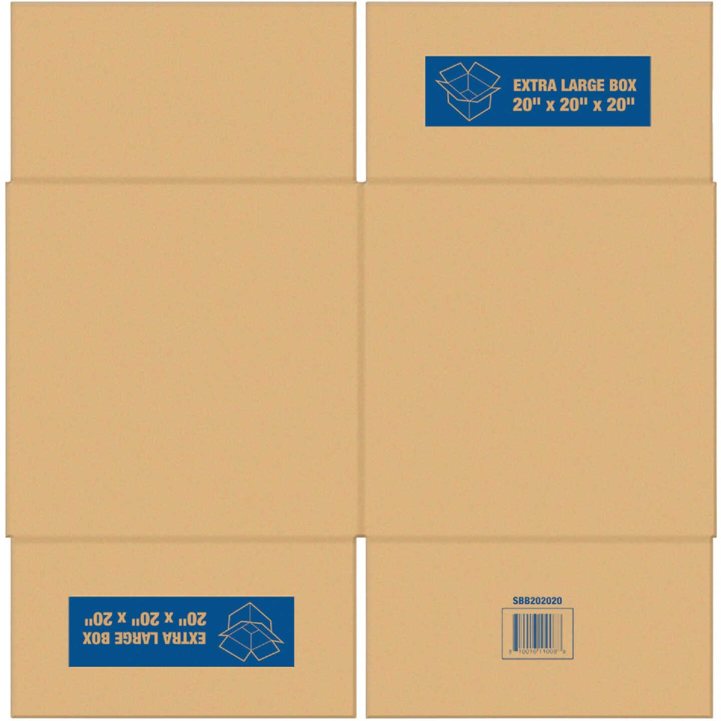 Square Built Extra Large Cardboard Moving Box Image 1