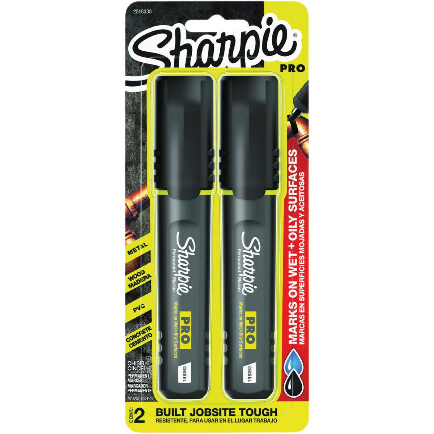 Sharpie Pro Black Chisel Tip Permanent Marker (2-Pack) Image 3