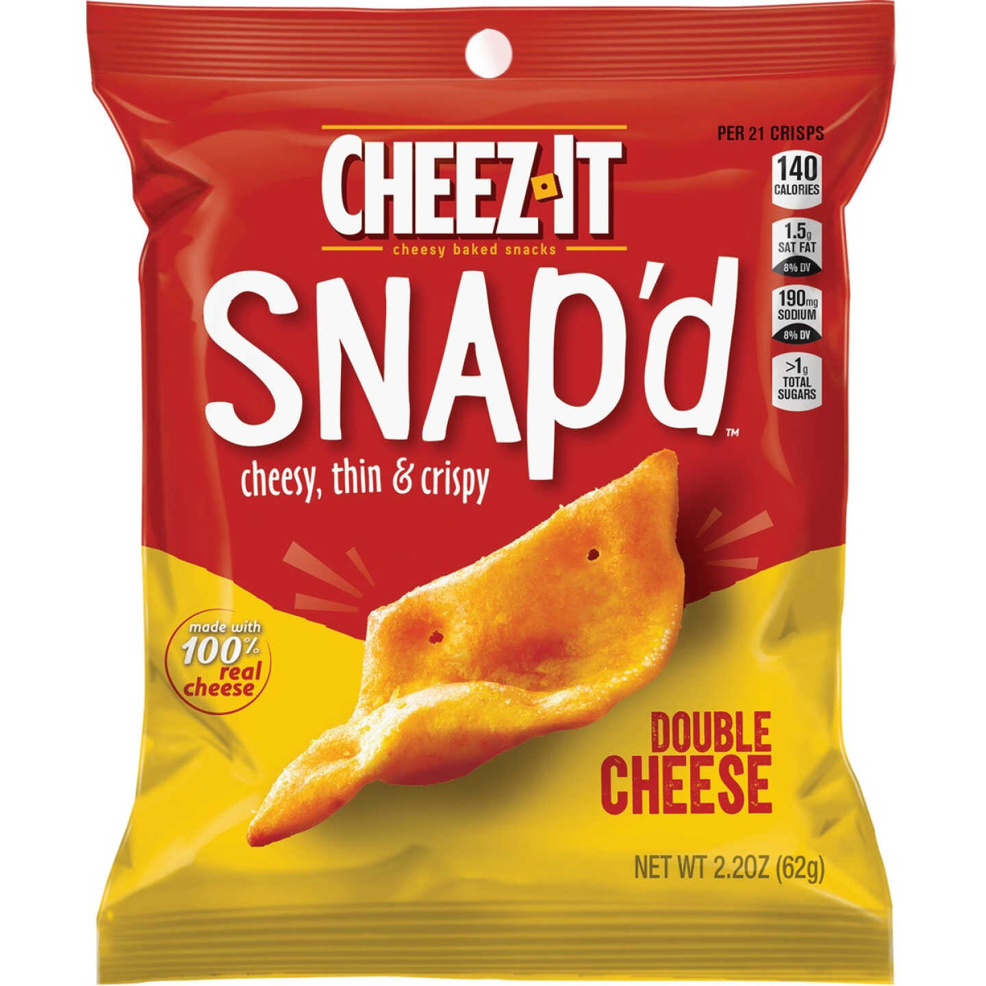 Cheez-it Snap'd 2.2 Oz. Double Cheese Crackers Image 1