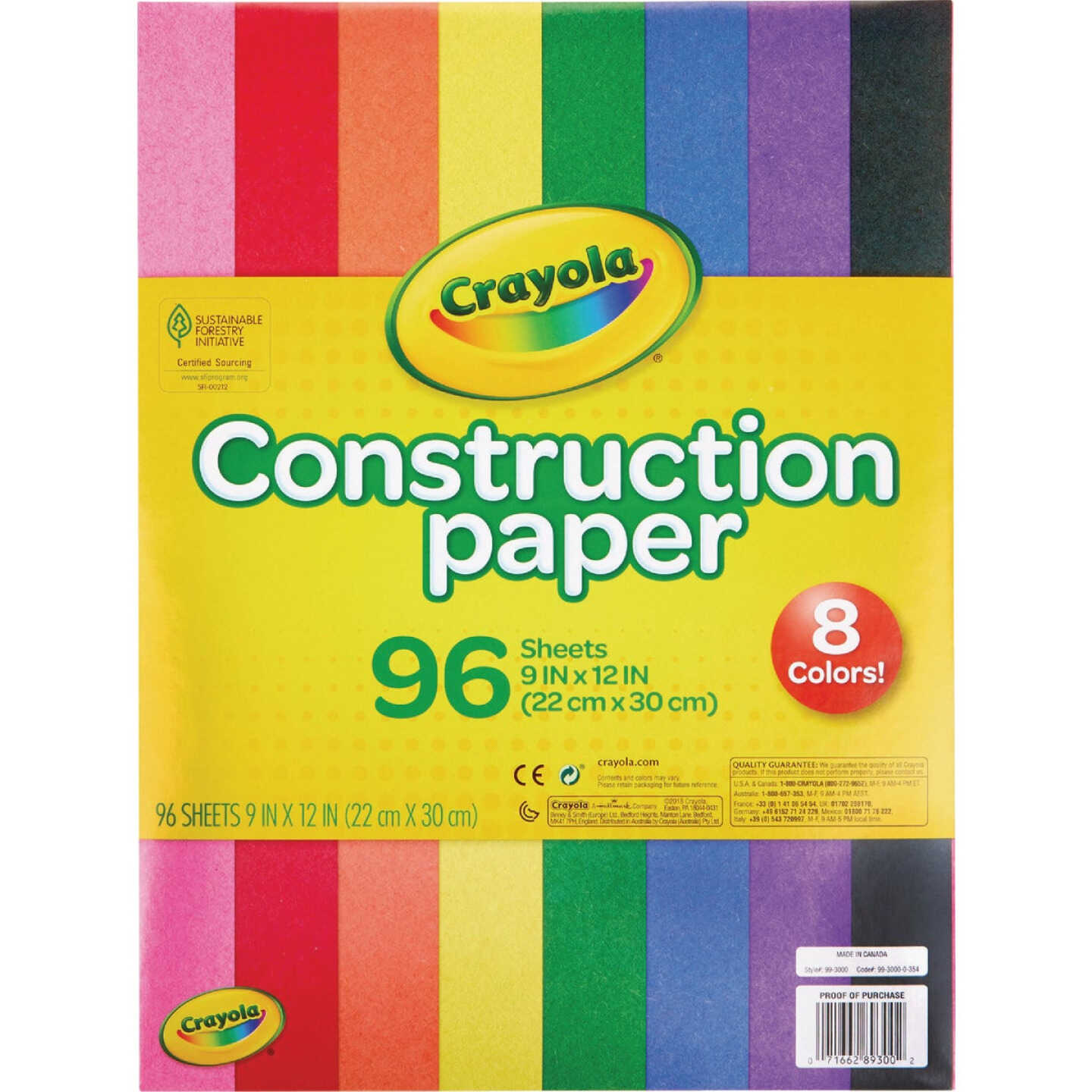 Crayola 9 In. x 12 In. Construction Paper (96 Sheets) Image 1