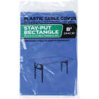 30 In. x 96 In. Royal Blue Stay-Put Fitted Table Cover Image 1