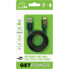 GetPower 3 Ft. Black USB-C to USB-A Charge/Sync Cable Image 1