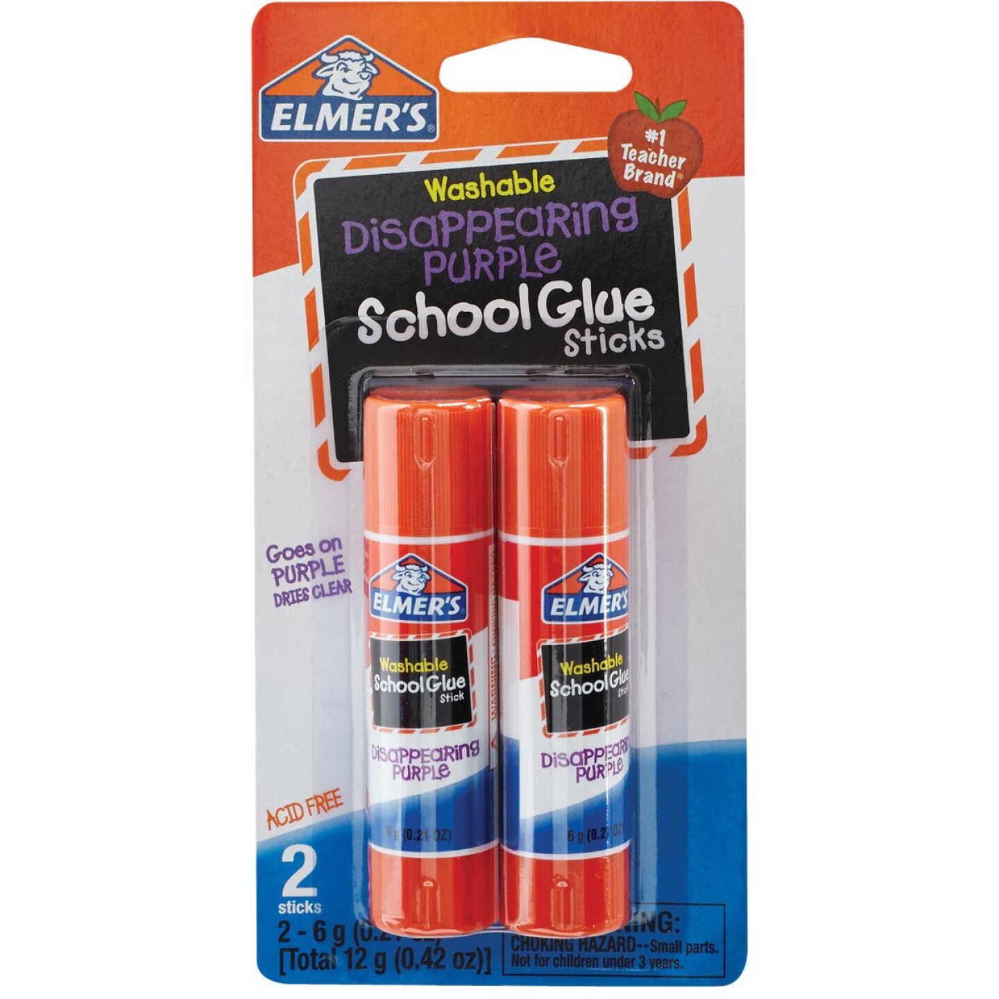 Elmer's 0.21 Oz. Clear Drying Washable School Glue Stick (2-Pack) Image 1