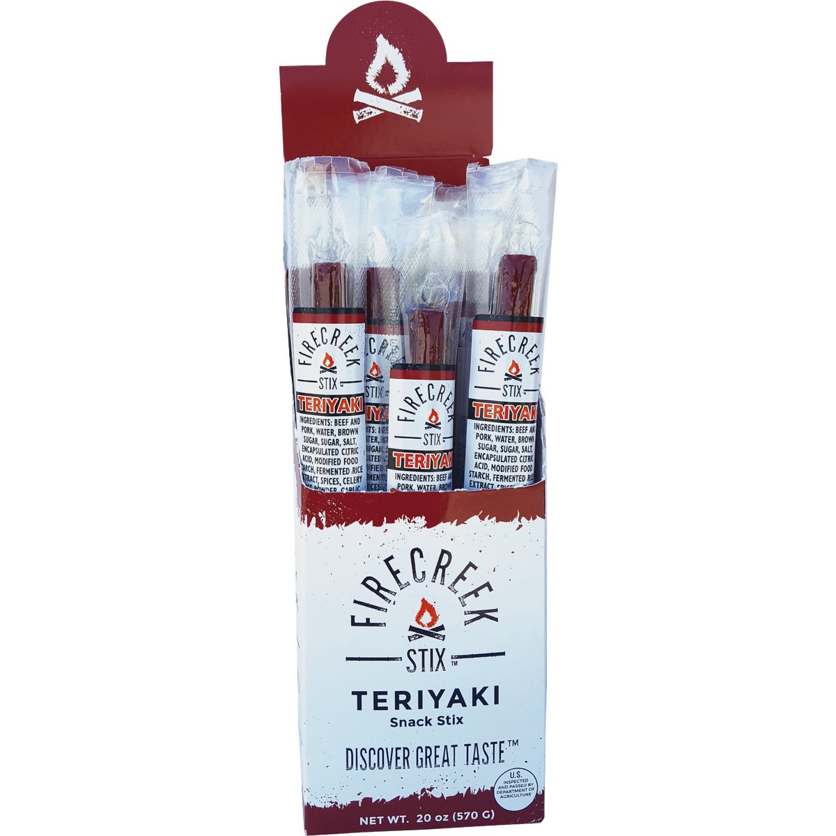 FireCreek Snacks 1 Oz. Smoked Teriyaki Beef Stix Jerky Image 2