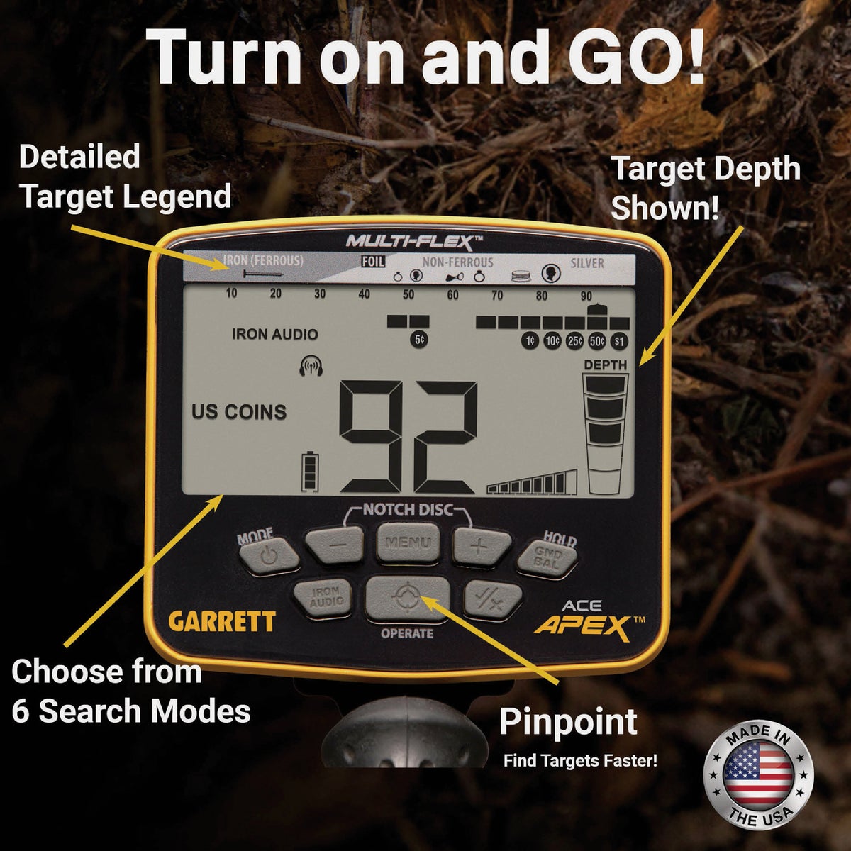 Garrett ACE APEX Metal Detector Image 5